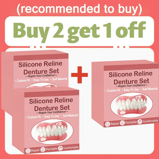 Silicone Upper Lower Veneers - Comfortable Fake Teeth Cosmetic Kit for Smile Enhancement