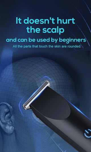 Design of adjustable cutter head with USB charging for electric hair clipper hair and beard trimming