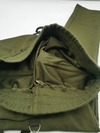 Mens Running Stretch Tights Sweatpants Sports Breathable Fitness Hip Hop Cotton Multi Pocket Cargo Pants Slim Leggings Chain