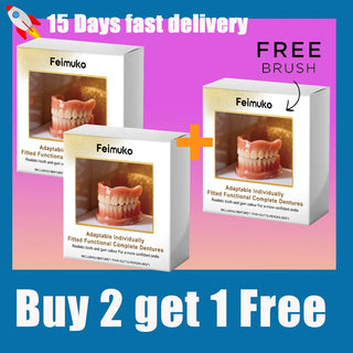 New Denture Silicone Kit - Soft Kit Teeth Upper And Lower Set - Silicone Liners Soft Denture Kit - Easy Use