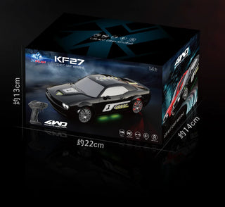 Teeggi 2.4G RC CAR With LED Light 4WD Remote Control Drift Cars Professional Racing Toys for Children Gifts VS GTR Model AE86