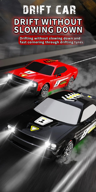 Teeggi 2.4G RC CAR With LED Light 4WD Remote Control Drift Cars Professional Racing Toys for Children Gifts VS GTR Model AE86