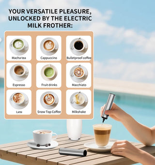 Kitchen Powerful Stirrer Milk Frother Handheld Foam Maker for Lattes Whisk Drink Mixer Coffee Electric Rechargable Egg Beater