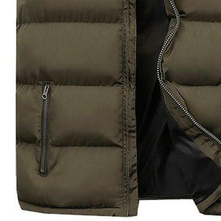 Mens Vest Jacket Men Autumn Warm Sleeveless Jackets Zipper Cotton Padded Thicken Cold Proof Plus Size Casual Straight Waistcoat
