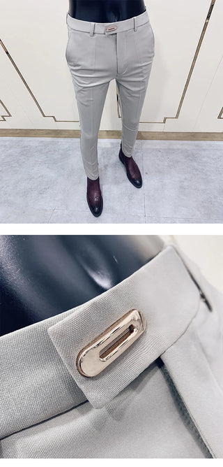 Men Suit Pants Dress Pantalone Hombre Stretch Slim Formal Trousers Calça Masculina Solid Color Casual Pants Fashion Men Clothing