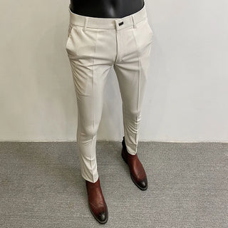 Men Suit Pants Dress Pantalone Hombre Stretch Slim Formal Trousers Calça Masculina Solid Color Casual Pants Fashion Men Clothing