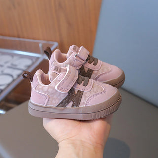 Spring Sport Shoes For Children PU Leather Boy's Girl's Sneakers Soft-soled Waterproof Infant Baby Ergonomics Kid's Sneakers