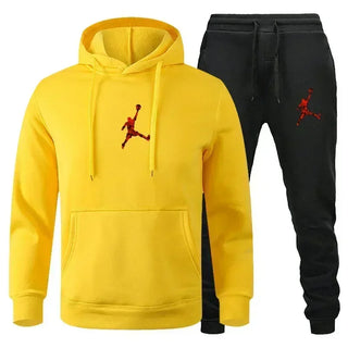New men's autumn and winter suit zipper hoodie + trousers suit casual men's sportswear warm suit