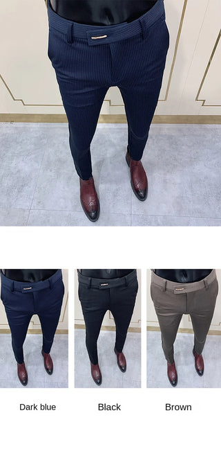 Men Suit Pants Dress Pantalone Hombre Stretch Slim Formal Trousers Calça Masculina Solid Color Casual Pants Fashion Men Clothing