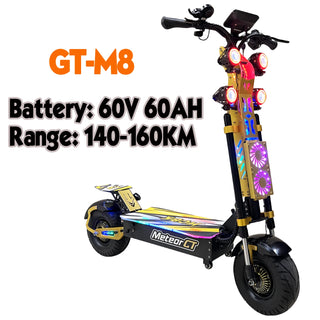 Fast Delivery GT-M8 72V50AH 60V60AH Dual Motors trottinettes électriques 13/14 inch City/off-road Wheel Adult Electric Scooter