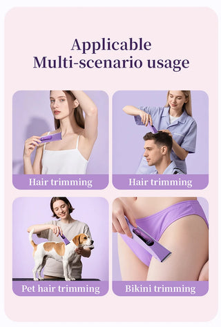 Lightweight 2 in 1 Electric Hair Remover Painless Detachable Women's Hair Shaver Double-headed Gentle Pubic Hair Remover Legs