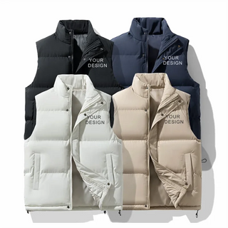 Winter Jacket Men Vest Vest Men Jacket Sleeveless Vest Casual Coat Men down Cotton Warm Thicken Waistcoat Thick Gilet Workwear