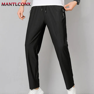 Elastic Waist Jogger Sweatpants Men Casual Classic Sport Men's Pants Quick Dry Straight Trousers Breathable Plus Size 4XL 5XL