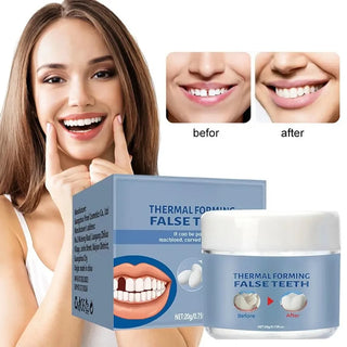 Moldable False Teeth, Tooth Repair Granules, Tooth Beads, Temporary Filling for Rooth, Broken Tooth Repair Kit, Thermal Fit Q6N2