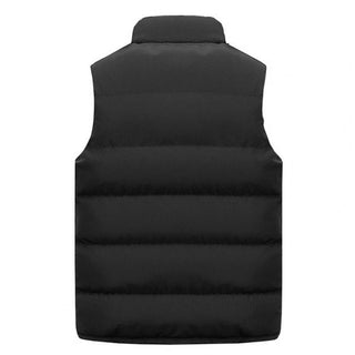 Mens Vest Jacket Men Autumn Warm Sleeveless Jackets Zipper Cotton Padded Thicken Cold Proof Plus Size Casual Straight Waistcoat