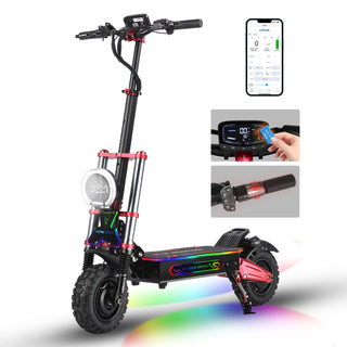 Electric Scooter 6000W Travel Motor 60V38AH Battery NDavid Safety App Control Electric Scooter Silent Tire Electri