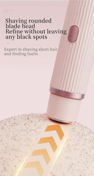 Waterproof 2in1 Electric Shaver for Women Bikini Hair Trimmer Wet Dry Use Dual Head Detachable Cordless Rechargeable