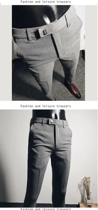 Men Suit Pants Dress Pantalone Hombre Stretch Slim Formal Trousers Calça Masculina Solid Color Casual Pants Fashion Men Clothing