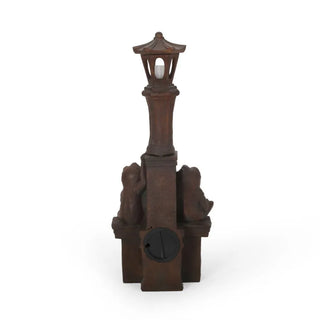 37.25 High Elaine Sapos Fountain Rustic MultiBrown Hand Crafted Resistant Floor Fountain with Light