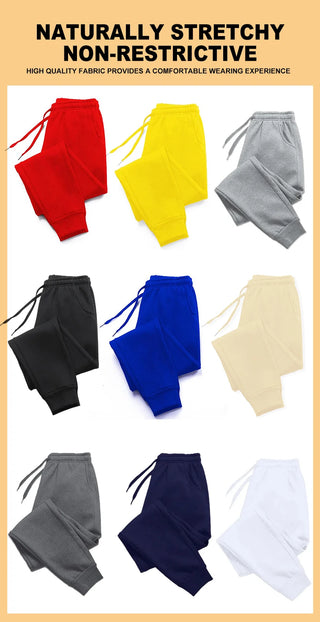 Good Thing Take Time Print Men Basics Pants Hip Hop Multicolor Sweatpants Pocket Autumn Long Pant Unisex Warm Fleece Clothing