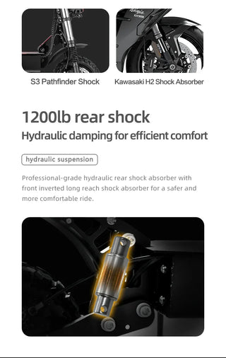 S3 Electric Scooter 6000W Dual Motor 60V-38AH Battery Top Speed 85km/h Max Range 120km Foldable 11inch Tires Max load 400kg