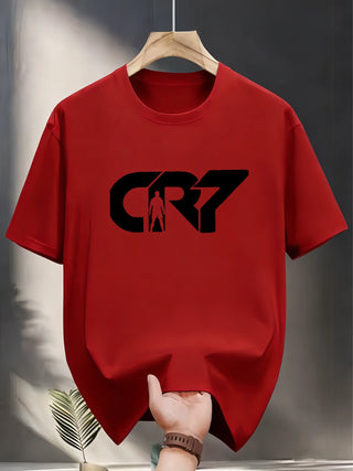 2025 New fashion men's and women's round-neck T-shirt and top casual wear, high-quality summer outdoor casual short-sleeved