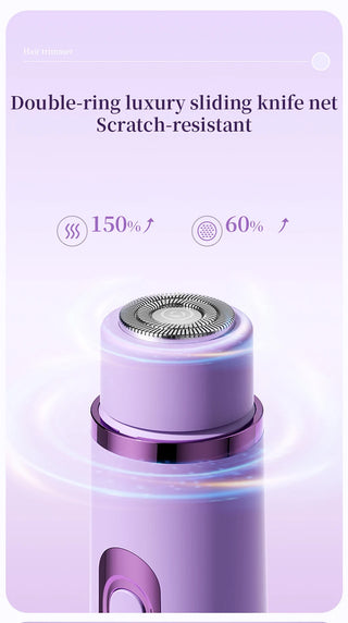 Lightweight 2 in 1 Electric Hair Remover Painless Detachable Women's Hair Shaver Double-headed Gentle Pubic Hair Remover Legs