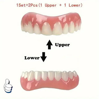 Denture Silicone Kit Silicone Liners Soft Kit Soft Denture Kit Teeth Upper And Lower Set Easy Use Dental care