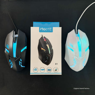 In-Stock X1 Neutral Backlight Seven-Color Glowing Gaming Wired Mouse USB Cheap Mouse Esports Mouse