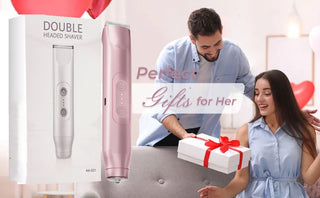 Electric Shaver for Women Female Epilator Electric Hair Removal 2 in 1 Woman's Razor for Body Legs Face Mustache Bikini Trimmer