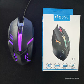In-Stock X1 Neutral Backlight Seven-Color Glowing Gaming Wired Mouse USB Cheap Mouse Esports Mouse
