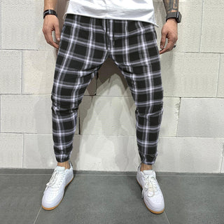 Mens Drawstring Lattice Pants Trousers with Bound Feet Style Casual Comfortable Breathable Loose Fit Long Leggings