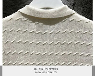 Ice Silk Short-sleeved Men's Cool T-shirt Slim Lapel Draping Handsome Street Style