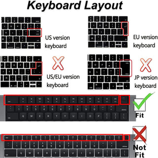 Compatible keyboard cover For MacBook Air 13.6 M2 M3 A3113 A2681 A3114 MacBook Pro14 16 M1 A2442 A2485 A2779 A2780 with touch ID