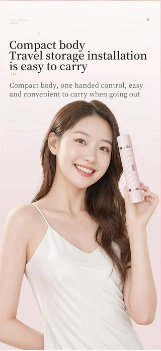 Waterproof 2in1 Electric Shaver for Women Bikini Hair Trimmer Wet Dry Use Dual Head Detachable Cordless Rechargeable