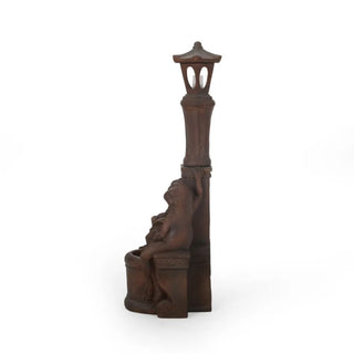 37.25 High Elaine Sapos Fountain Rustic MultiBrown Hand Crafted Resistant Floor Fountain with Light