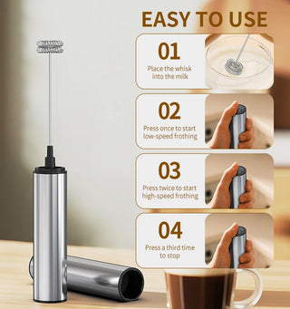 Kitchen Powerful Stirrer Milk Frother Handheld Foam Maker for Lattes Whisk Drink Mixer Coffee Electric Rechargable Egg Beater
