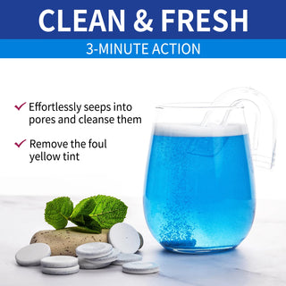 100PCS Denture Cleaning Tablets Removes Odor Oral Cleaning Retainer Cleaner for Aligner Mouth Night Guard