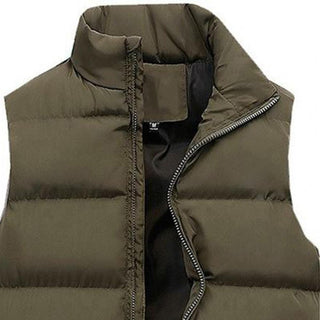 Mens Vest Jacket Men Autumn Warm Sleeveless Jackets Zipper Cotton Padded Thicken Cold Proof Plus Size Casual Straight Waistcoat
