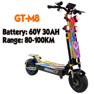 Fast Delivery GT-M8 72V50AH 60V60AH Dual Motors trottinettes électriques 13/14 inch City/off-road Wheel Adult Electric Scooter