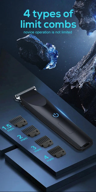 Design of adjustable cutter head with USB charging for electric hair clipper hair and beard trimming