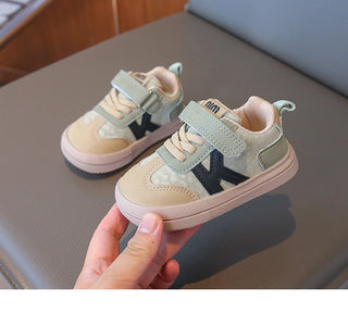 Spring Sport Shoes For Children PU Leather Boy's Girl's Sneakers Soft-soled Waterproof Infant Baby Ergonomics Kid's Sneakers