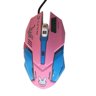 YOOYA YYfVMO161 Game Mouse Pink Rabit Wired USB Cable Gaming Computer Mice Adjustable DPI Ergonomic For Laptop PC