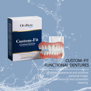 Silicone Denture Kit Temporary Orthodontic Upper Lower Set Fake Tooth Oral Care Easy Use Whitening Dentures Simulation Braces
