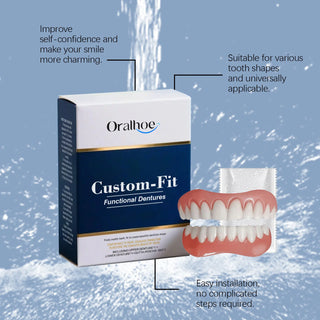 Silicone Denture Kit Temporary Orthodontic Upper Lower Set Fake Tooth Oral Care Easy Use Whitening Dentures Simulation Braces
