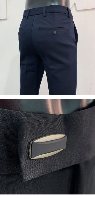 Men Suit Pants Dress Pantalone Hombre Stretch Slim Formal Trousers Calça Masculina Solid Color Casual Pants Fashion Men Clothing