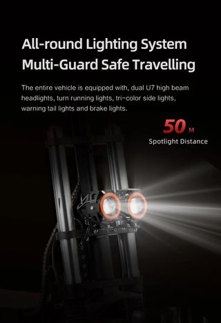 S3 Electric Scooter 6000W Dual Motor 60V-38AH Battery Top Speed 85km/h Max Range 120km Foldable 11inch Tires Max load 400kg