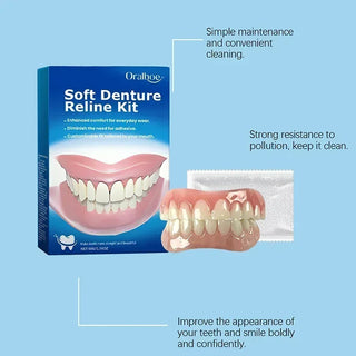 Silicone denture kit, silicone denture kit, denture kit soup pack, high and low level kit, easy to use, dental care