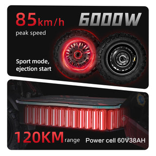 Electric Scooter 6000W Travel Motor 60V38AH Battery NDavid Safety App Control Electric Scooter Silent Tire Electri