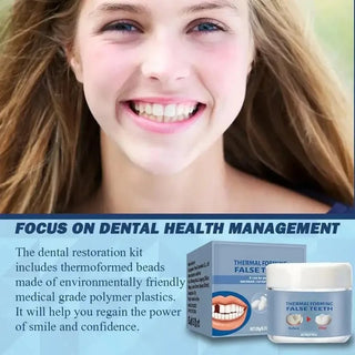 Moldable False Teeth, Tooth Repair Granules, Tooth Beads, Temporary Filling for Rooth, Broken Tooth Repair Kit, Thermal Fit Q6N2